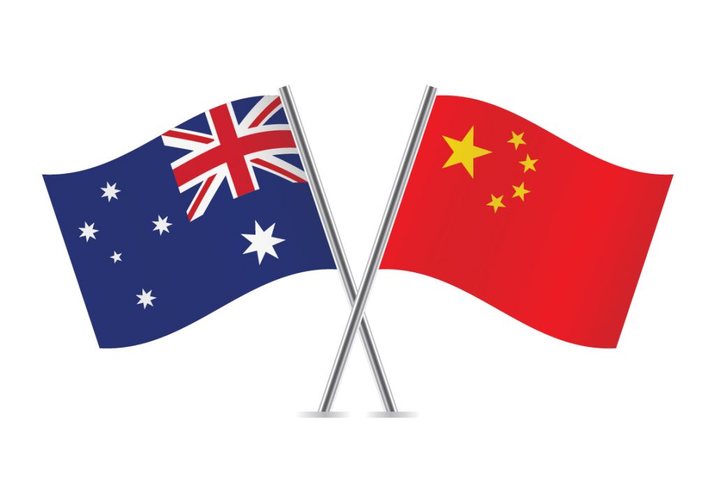 Flags of China and Australia