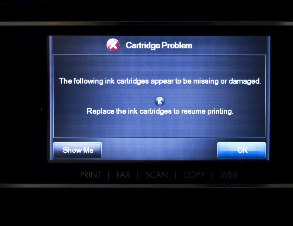 HP printer error